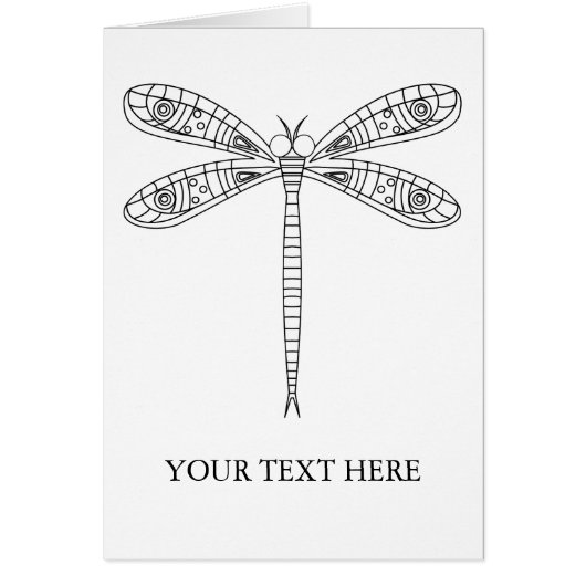 Libellen en lelies kleuren Kaart (Voorkant)