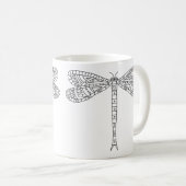 Libellen en lelies Mok 2 om te schilderen (Voorkant rechts)