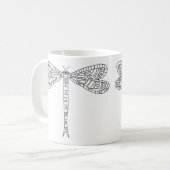 Libellen en lelies Mok 2 om te schilderen (Voorkant links)