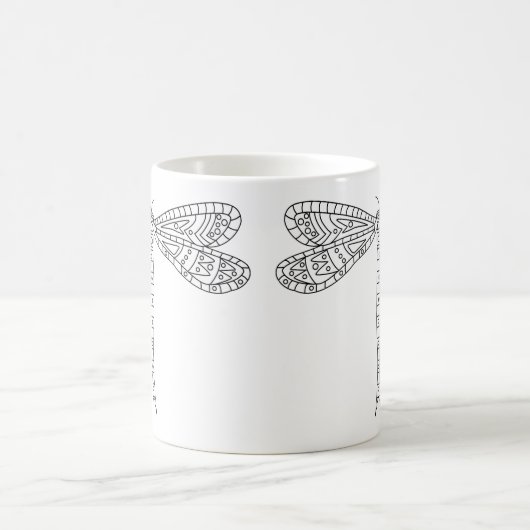 Libellen en lelies Mok 2 om te schilderen (Center)