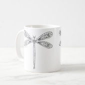 Libellen en lilies Mok om te schilderen (Voorkant links)