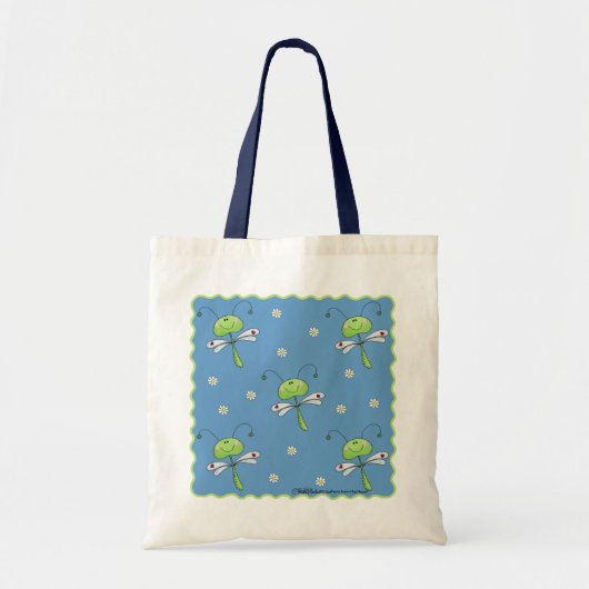 Libellen en madeliefjes tote bag (Voorkant)