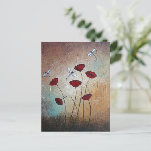 libellen en oppies briefkaart (Staand voorkant)