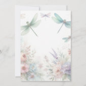 Libellen en Pastel Bloemen Save the Date (Achterkant)