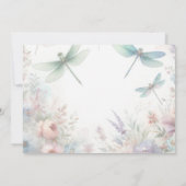 Libellen en Pastel Bloemen Save the Date (Achterkant)