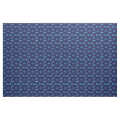 Libellen en wervelingen patroon in Midnight Blue Stof (Yard (91,4 cm))