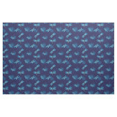 Libellen en wervelingen patroon in Midnight Blue Stof (Fat Quarter)