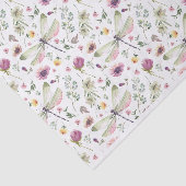 Libellen en wilde bloemen tissuepapier (Detail)