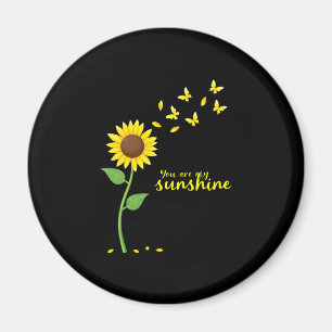 Libellen en zonnebloem You Are My Sunshine (1) Magneet