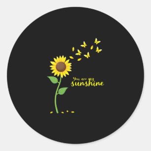 Libellen en Zonnebloem You Are My Sunshine (1) Ronde Sticker