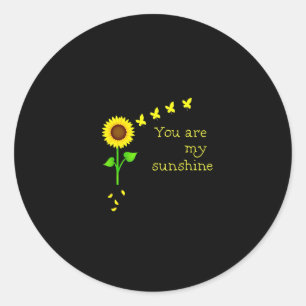 Libellen en Zonnebloem You Are My Sunshine (2) Ronde Sticker