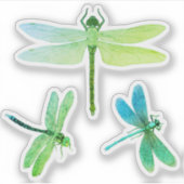  libellen Groen Blauw Sticker (Voorkant)