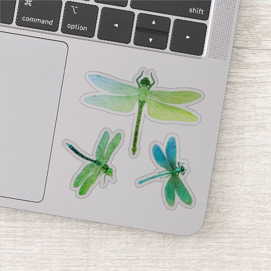  libellen Groen Blauw Sticker (Detail)