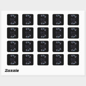 Libellen Handgeschilderde Baby Shower     Vierkante Sticker (Vel)