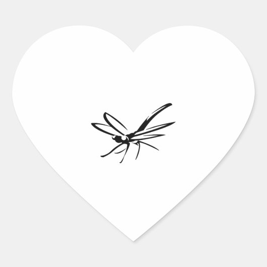 libellen hart sticker (Voorkant)