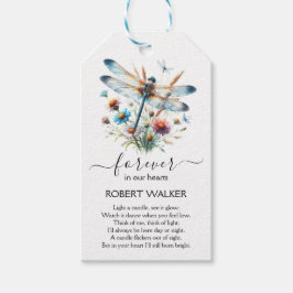 Libellen-herdenkingsgunstlabels Cadeaulabel