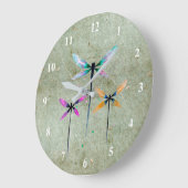  libellen illustratie waterverf grote klok (Hoek)