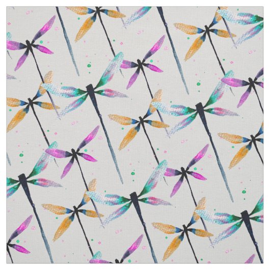  libellen illustratie waterverf stof (Swatch)