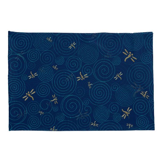 libellen in de regen kussensloop (Achterkant-Rechts)