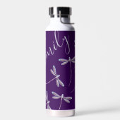 Libellen in vlucht gepersonaliseerd  waterfles (Links)