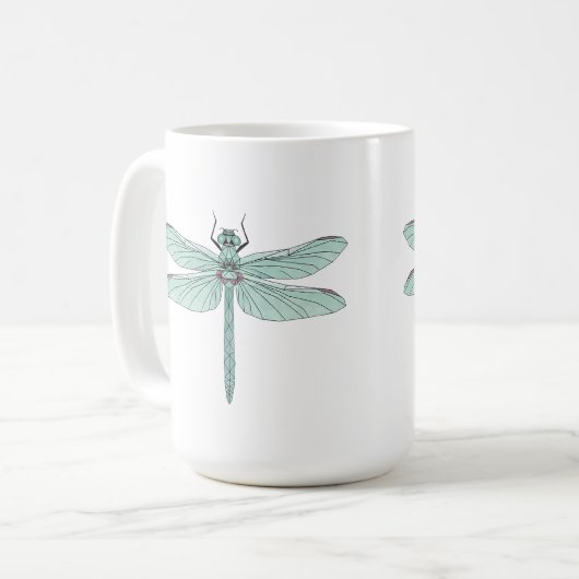 libellen-insect koffiemok (Voorkant links)