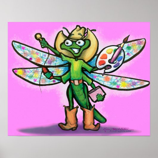 Libellen Kunst Poster (Voorkant)