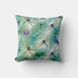 Libellen & Lotus Flower Kussen