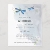 Libellen Magische Waterverf HUWELIJK Uitnodiging (Voorkant)