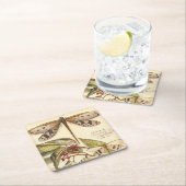 libellen met bladeren en vruchten kartonnen onderzetters (Insitu)