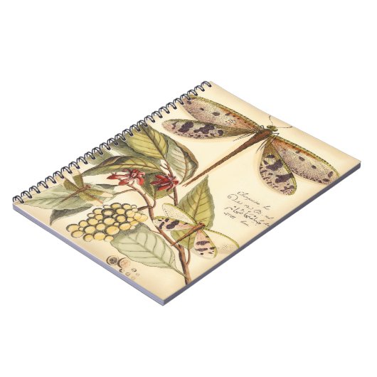 libellen met bladeren en vruchten notitieboek (Linkerzijde)