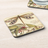 libellen met bladeren en vruchten onderzetter (Linkerzijde)