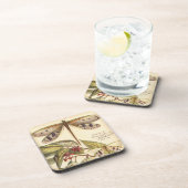 libellen met bladeren en vruchten onderzetter (Rechterzijde)