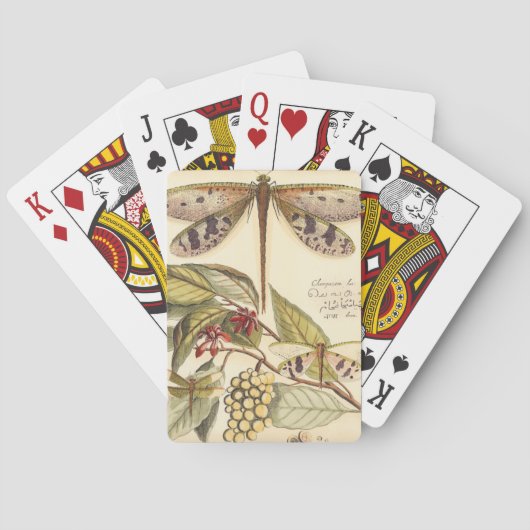 libellen met bladeren en vruchten pokerkaarten (Achterkant)