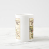 libellen met bladeren en vruchten porselein kop (Voorkant)