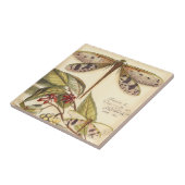 libellen met bladeren en vruchten tegeltje (Zijkant)