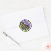 Libellen met blauwe ogen op Aardedag Ronde Sticker (Envelop)