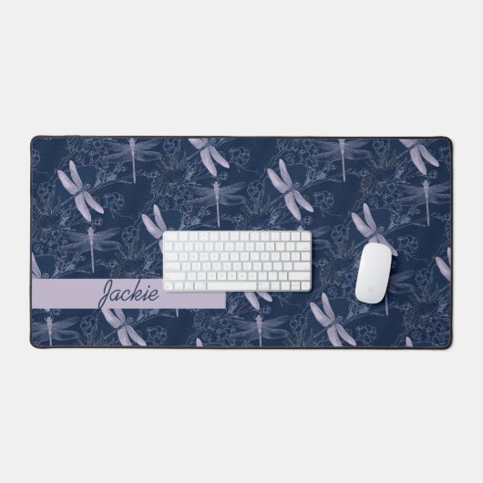  libellen op Navy Custom Bureaumat (Keyboard & Muis)