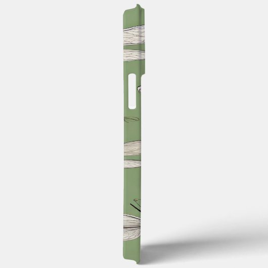 libellen op Sage Green Monogram Case-Mate iPhone Case (Achterkant / Rechts)