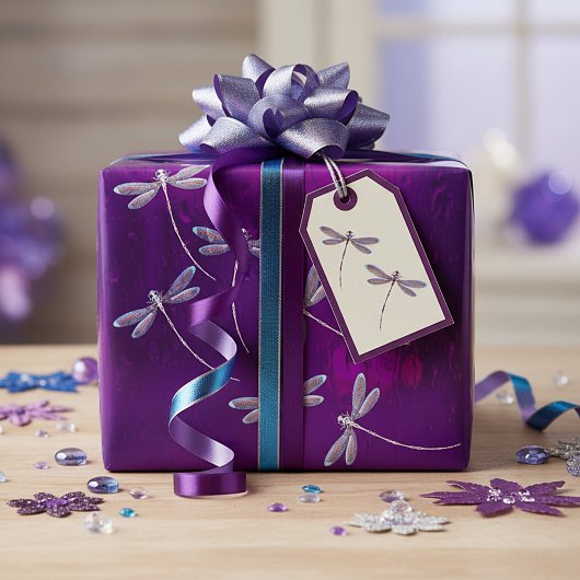 Libellen op water cadeaupapier