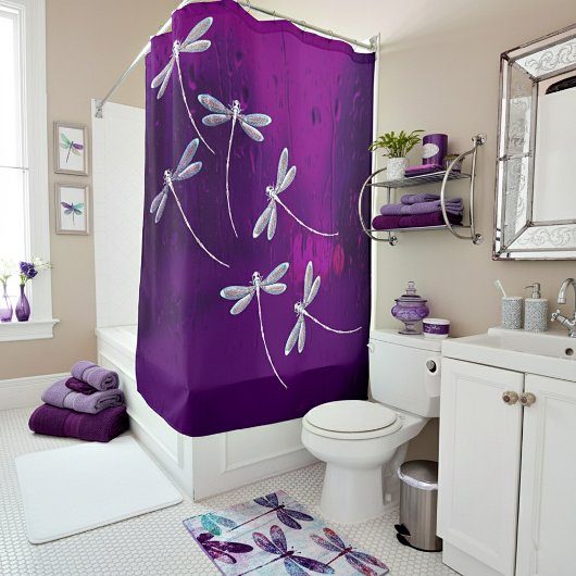 Libellen op water douchegordijn