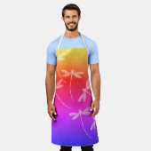 Libellen op waterkleed schort (Gedragen)