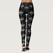 Libellen op zwart leggings (Achterkant)