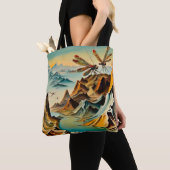 Libellen over prehistorisch landschap tote bag (Dichtbij)