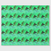Libellen Prachtige groene & turquoise twist Cadeaupapier (Vlak)