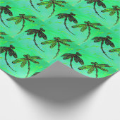 Libellen Prachtige groene & turquoise twist Cadeaupapier (Hoek)