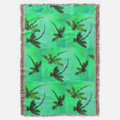 Libellen Prachtige groene & turquoise twist Deken (Voorkant Verticaal)