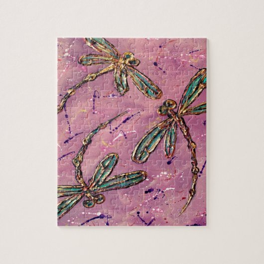 Libellen Roze Bruis Legpuzzel (Verticaal)