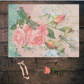 Libellen Rozen en gouden handschrift Ephemera Tissuepapier