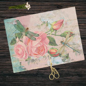 Libellen Rozen en gouden handschrift Ephemera Tissuepapier
