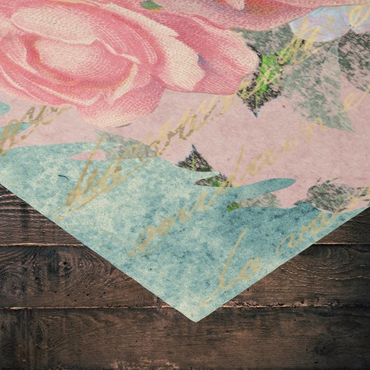 Libellen Rozen en gouden handschrift Ephemera Tissuepapier